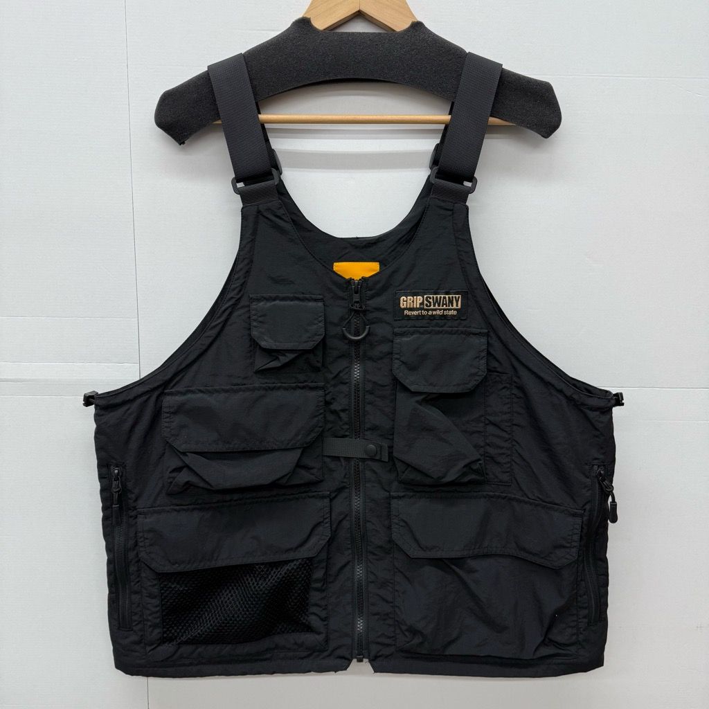 GRIP SWANY GEAR BAG VEST 3.0 サイズL ブラック GSV-09 グリップスワニー ギアバッグベスト 変形 2way 黒 ナイロンベスト 鞄 サプレックスナイロン X0624-001 237