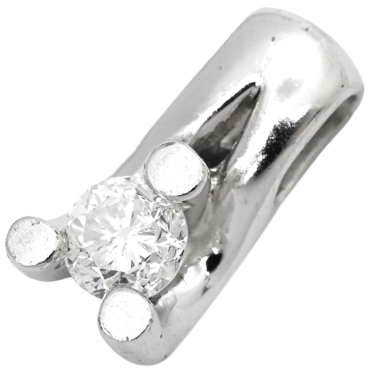 ペンダントトップ Pt850 ダイヤモンド プラチナシルバー Pt850 プラチナム ペンダントヘッド ダイヤ 1P 1粒