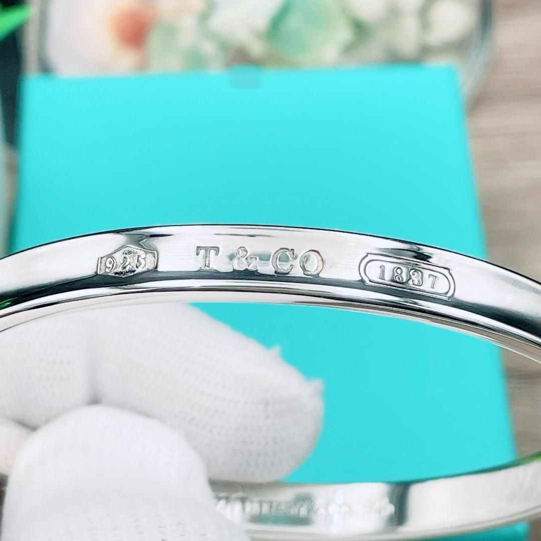 ティファニー 仕上済 Tiffany-Co. 1837 ナロー バングル ブレスレット Ag 925 シルバー 32.8 g ブランド
