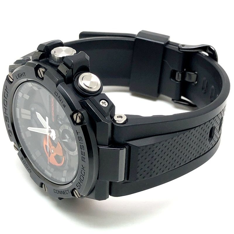  G SHOCK ジーショック GST B 100 1 A 4 STEEL タフソーラー Bluetooth ブラック オレンジ クロノグラフ 2020年 発売 腕時計(クォーツ) 腕時計(アナログ)