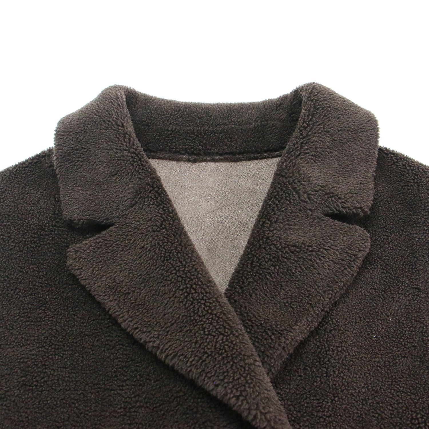 【最新作入荷】 FENNEL フェンネル ベスト ダークブラウン サイズ 9号 23秋冬 ロングボアベスト ジレ ロング丈 ビック スリット トップス レイヤード スタイル レディース