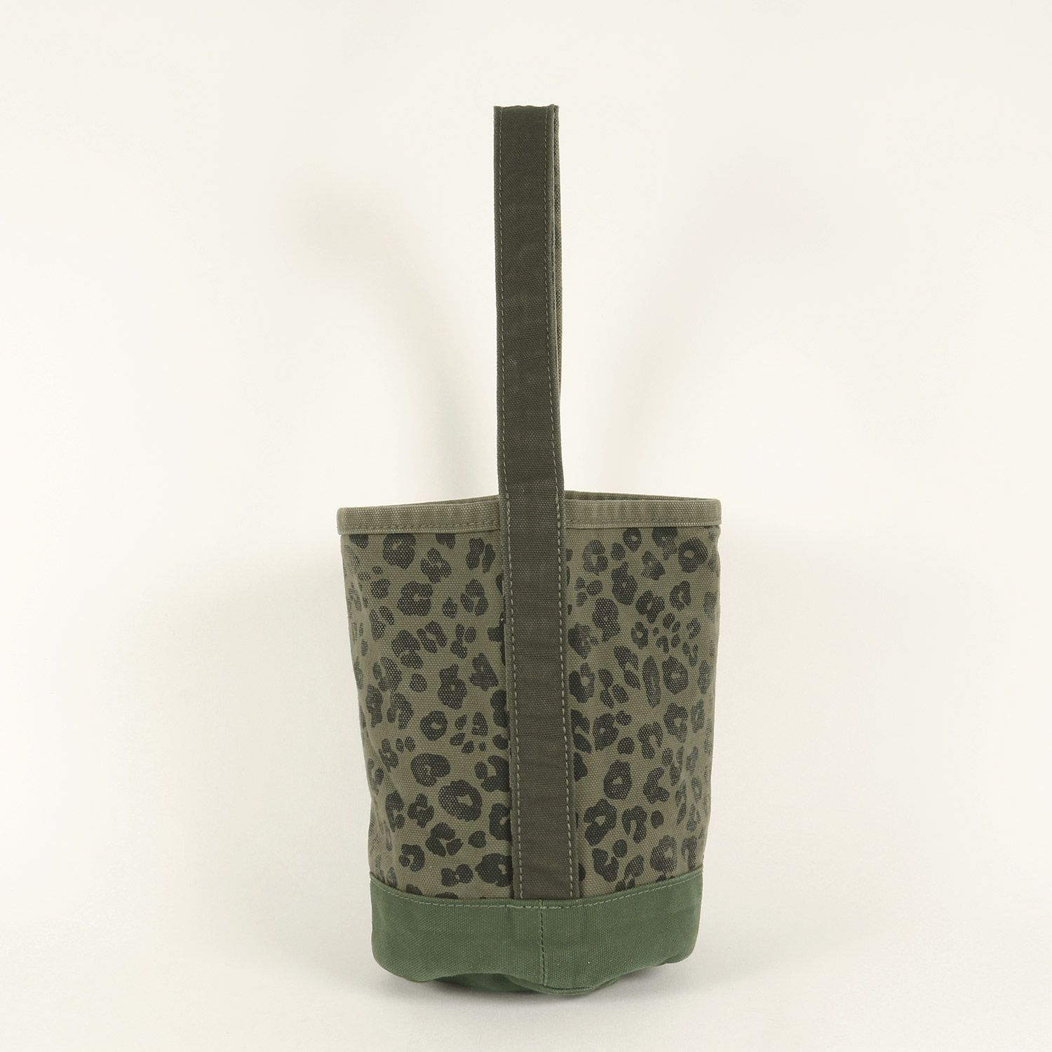 Hug O War ハグオーワー バッグ ブラウン系 カーキ レオパード ワンハンドル バケットバッグ ハンドバッグ トート 片掛け キャンバス ブランド カバン レディース