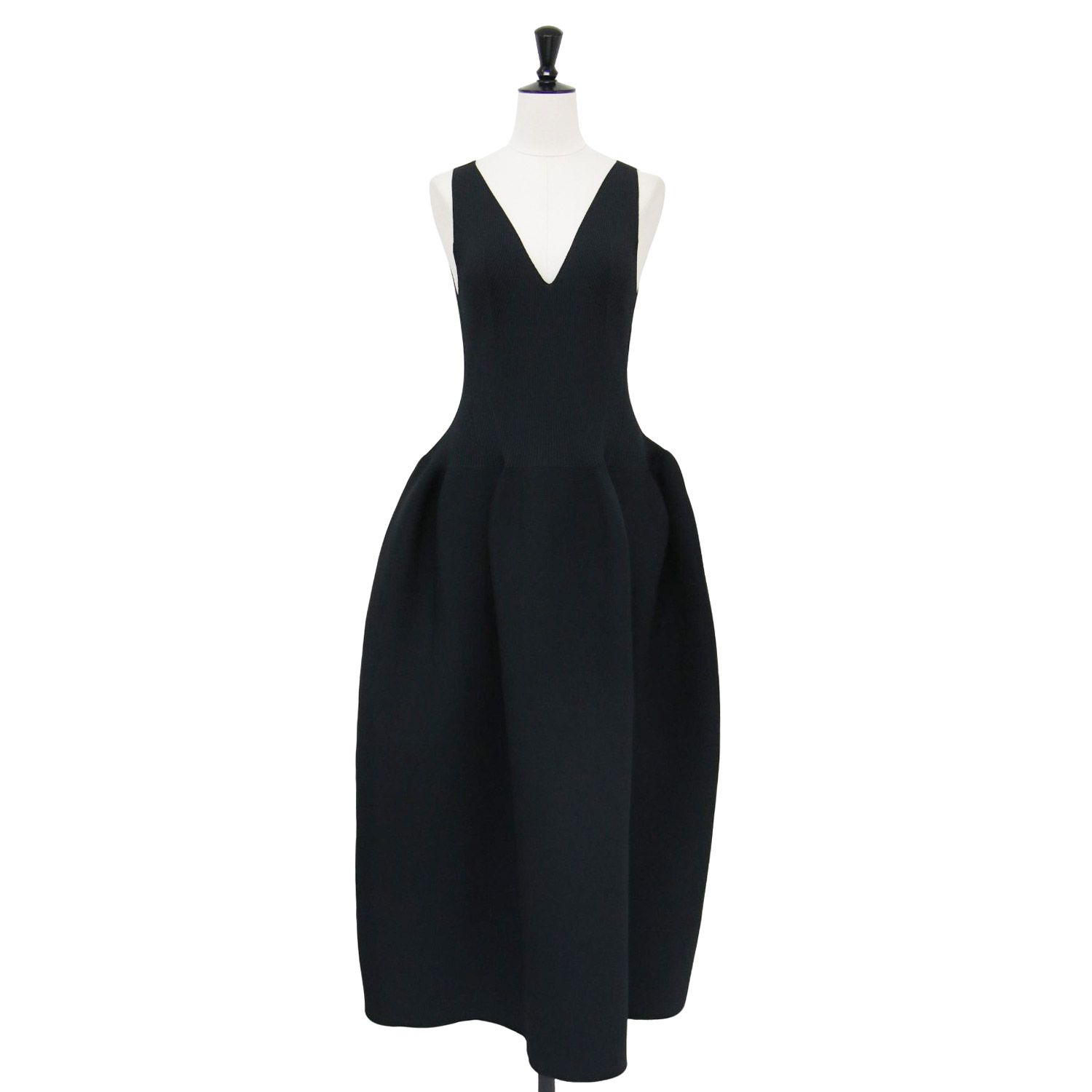 CFCL シーエフシーエル ドレス ブラック 黒 サイズ 3 M 25秋冬 ポッタリー Vネック スリーブレス POTTERY V NECK SLEEVELESS DRESS ニット ワンピース レディース
