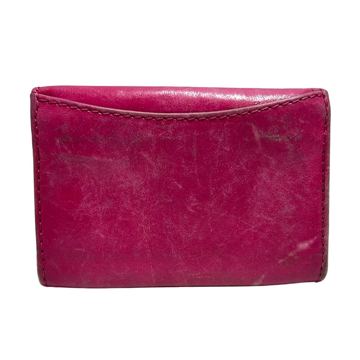 Chloe クロエ カードケース ベイ レッド レザー