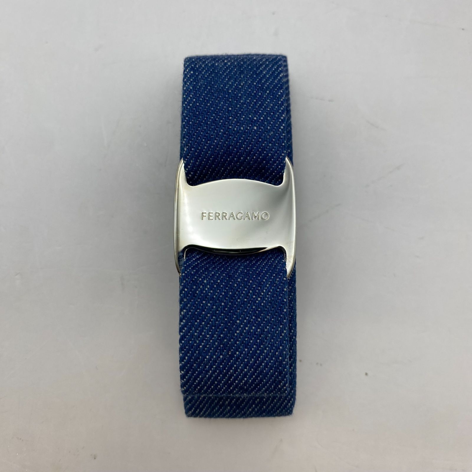 FERRAGAMO バレッタ デニム ヘア