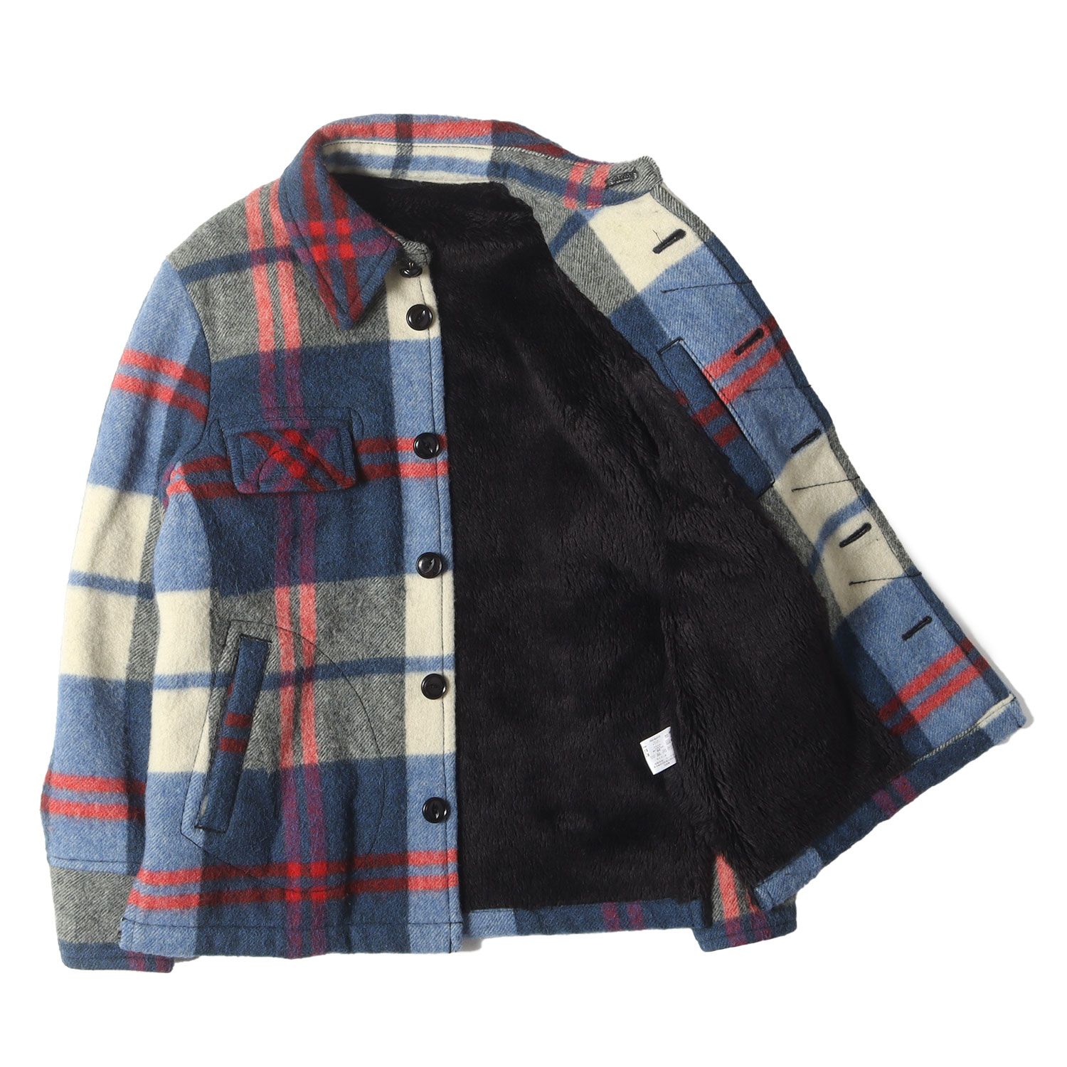 美品】NUMBER (N)INE ナンバーナイン ジャケット ブルー レッド サイズ