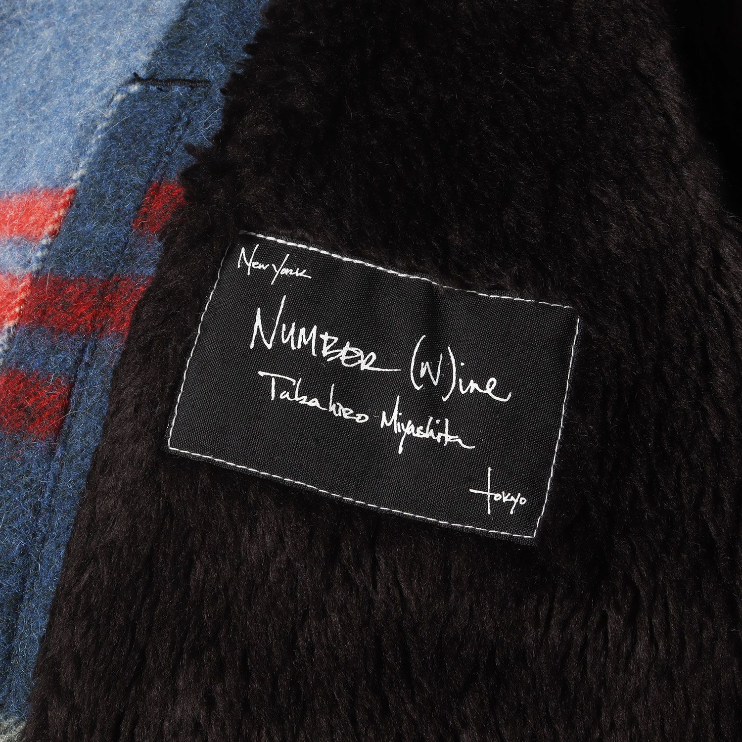 美品】NUMBER (N)INE ナンバーナイン ジャケット ブルー レッド サイズ