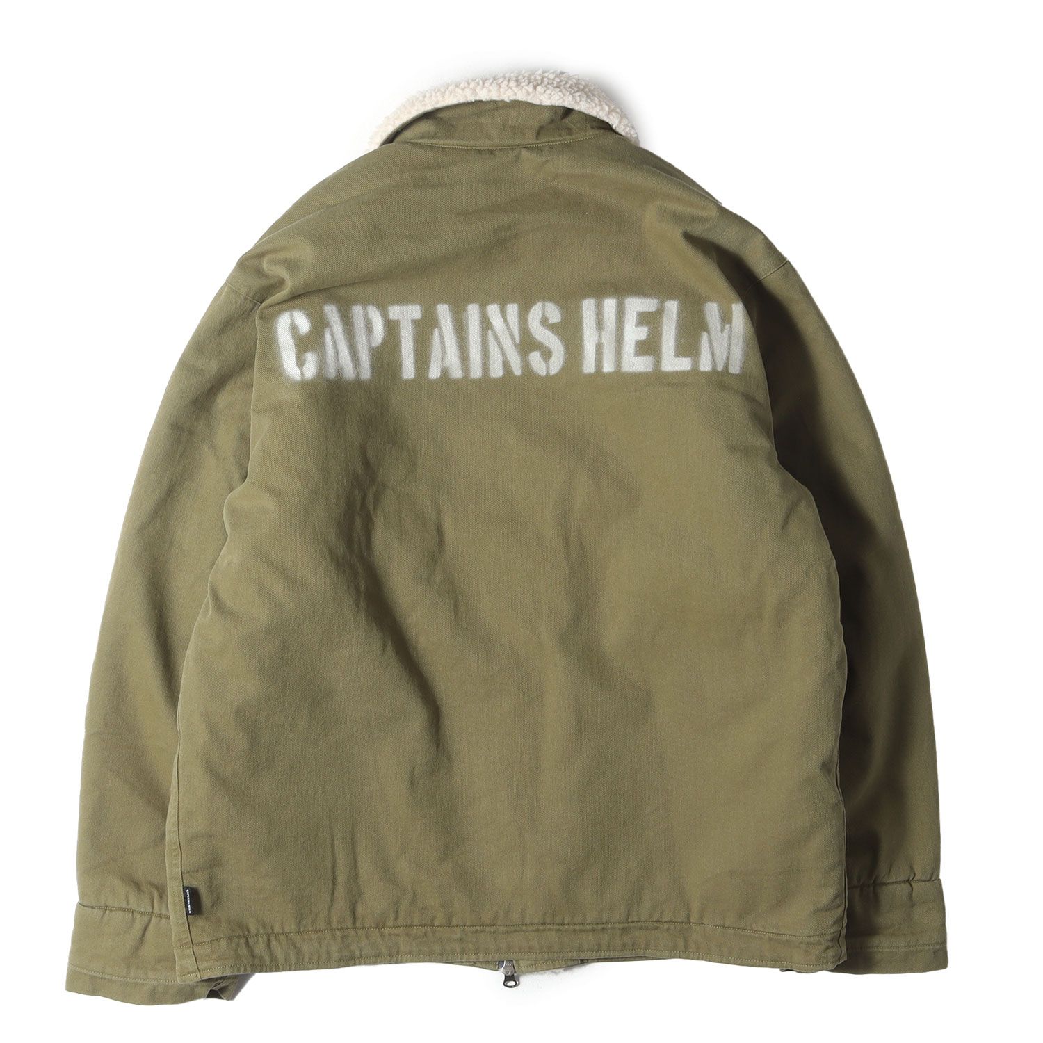 Captains Helm キャプテンズヘルム ジャケット オリーブ サイズ L 23AW ロゴプリント N-1 デッキジャケット GOOD OLD N-1 JKT アウター ブルゾン 上着 メンズ
