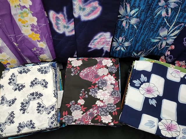  浴衣 まとめて 45点 蝶 花柄 朝顔 綿絽 金彩 など 着用 多数 あり ppp 3075 浴衣単品 浴衣