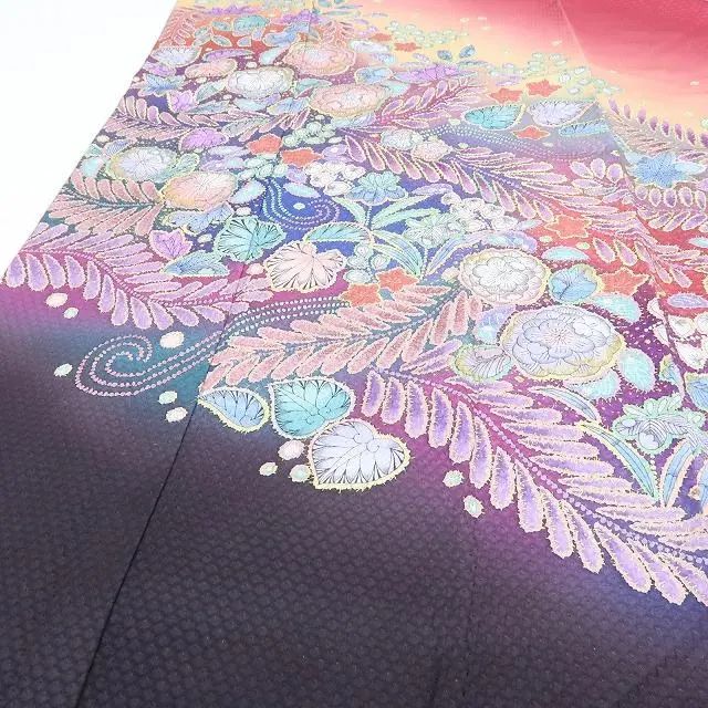  百華 Y 3626 正絹 やまと誂製 辻が花 成人式 トール 振袖長襦袢２点セット 振袖 着物