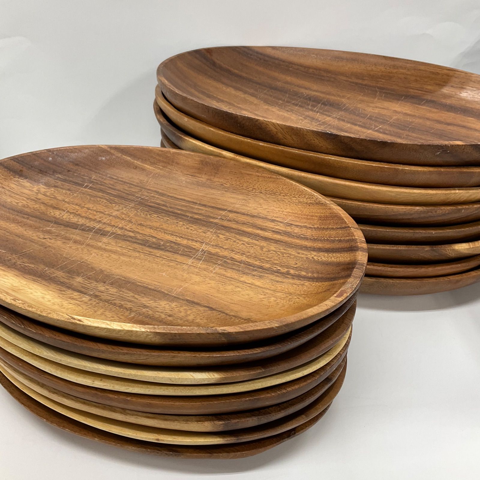 ウッドプレート 35 cm 30 二種 各 合計 lupa オーバル 楕円 丸皿 木製 ナチュラル ワンプレート 野菜 サラダ 洋食器 レストラン カフェ ランチ 業務用