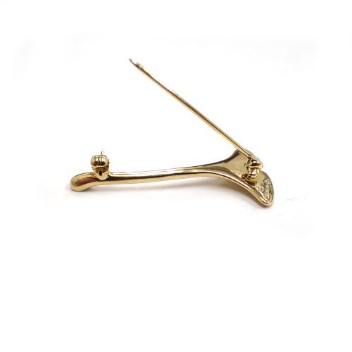  ティファニー TIFFANY-Co. 18金 18 K イチョウ ブローチ ジュエリー ヴィンテージ ブローチ コサージュ アクセサリー