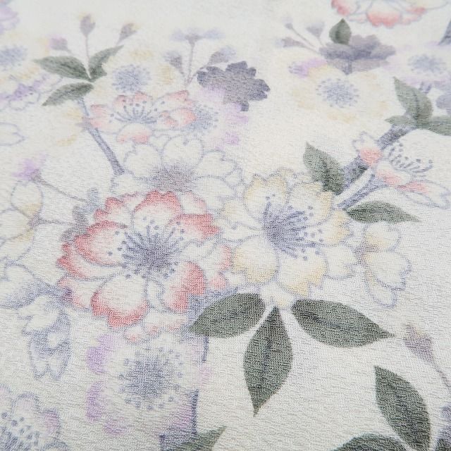 ❁tomihisa❁新品 京友禅 桜 着物“花満開に笑みを浮かべて桜小紋で春を
