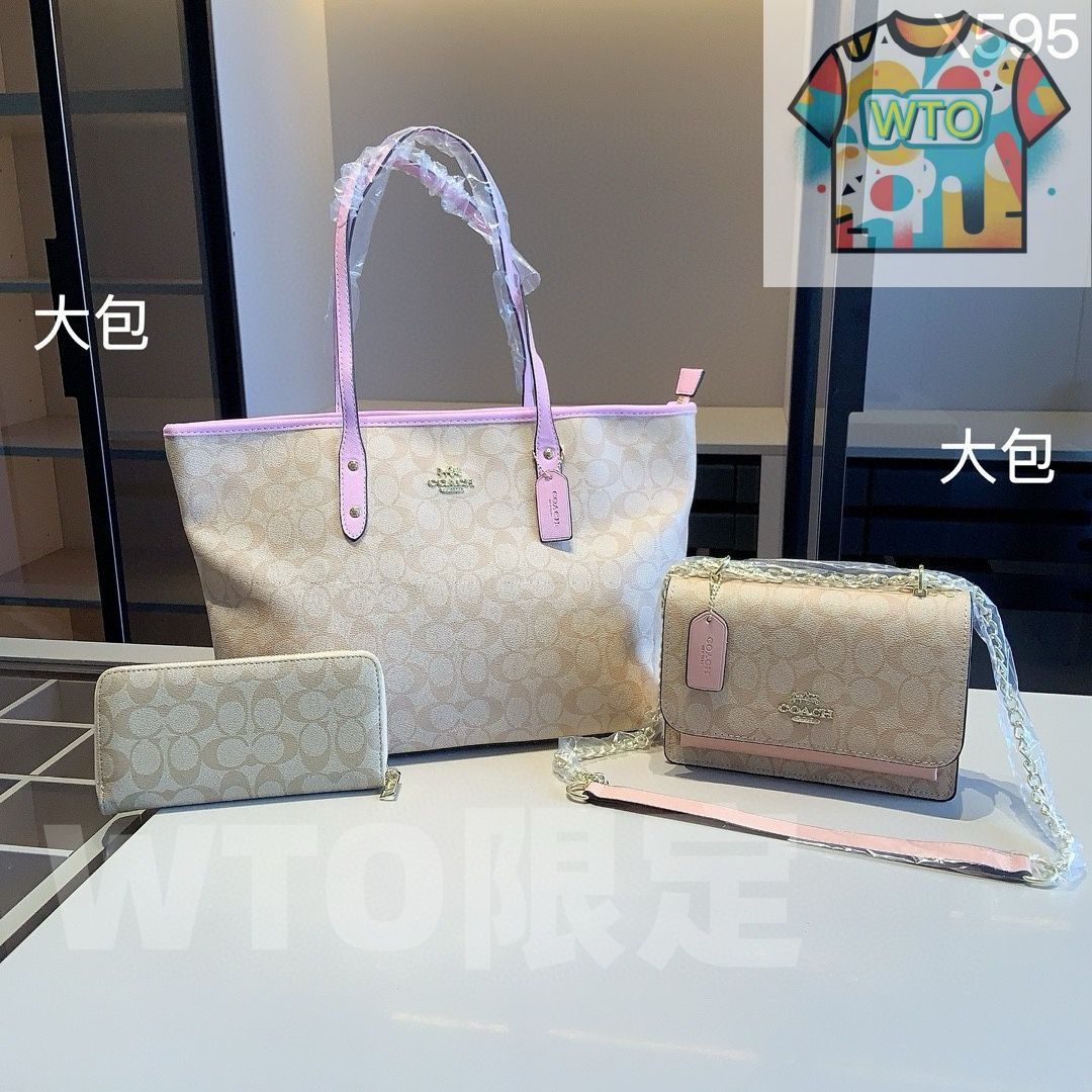 今日 COACH シリーズセットバッグ トートバッグ&ウォレット 超 なセット -WT0輸入