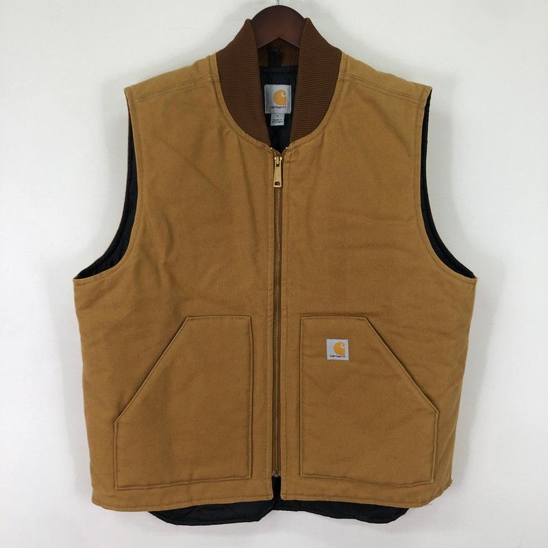 品 Carhartt カーハート DUCK VEST ARCTIC QUILT LINED V01 BRN ダック ベスト アークティック キルト ライトアウター 145-251113-ts-19-tei