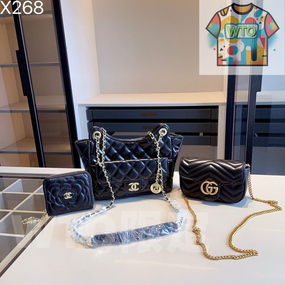 今日 Chanel&GUCCI X268 3点セット ホボバッグ&マーモントミニバッグ&ウォレット 超 なセット -WT0輸入