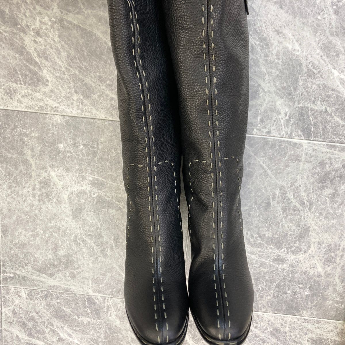 ステッチ ロングブーツ