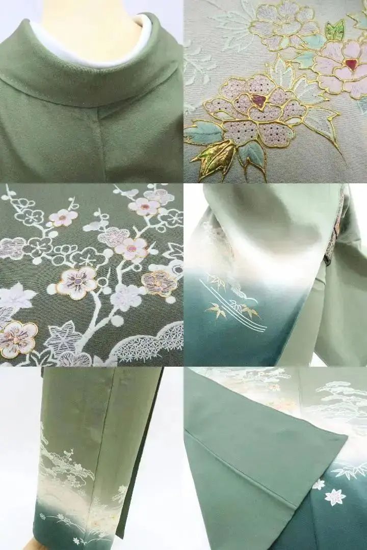 百華❀Y2398◇美品 蘇州総刺繡 螺鈿 金駒 手縫い仕立て 袷 正絹 訪問着