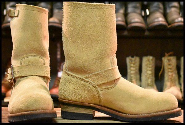 8D 13年 レッドウィング 8268 スエード エンジニア ホーソーンアビレーン ラフアウト スチールトゥ ブーツ redwing HOPESMORE GP232