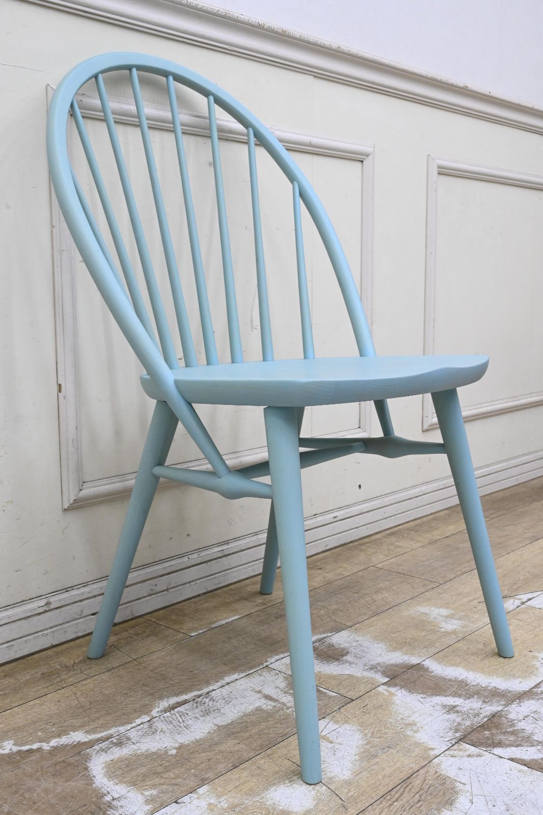 ━◇美品◇柏木工 KASHIWA 飛騨高山製 レイチェア 水色 ブルー