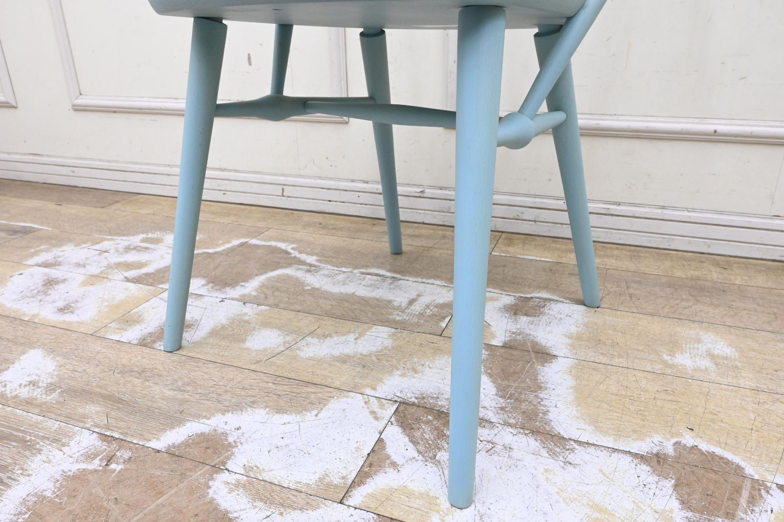 ━◇美品◇柏木工 KASHIWA 飛騨高山製 レイチェア 水色 ブルー