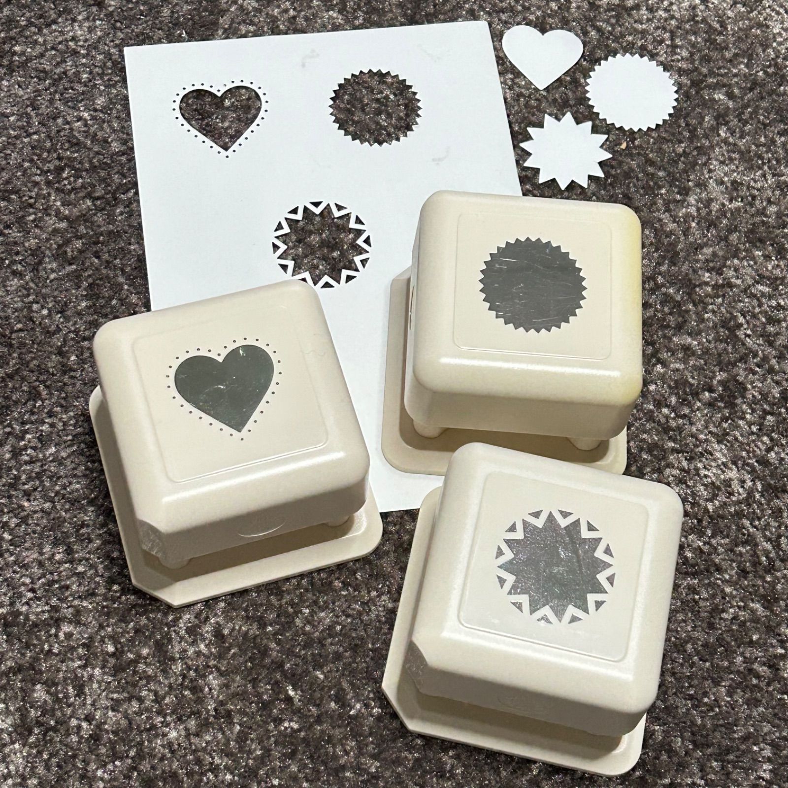 商談中　Martha Stewart ダブルエッジパンチ ハート　未開封 3個セット》Martha Stewart マーサスチュワート クラフトパンチ ハート