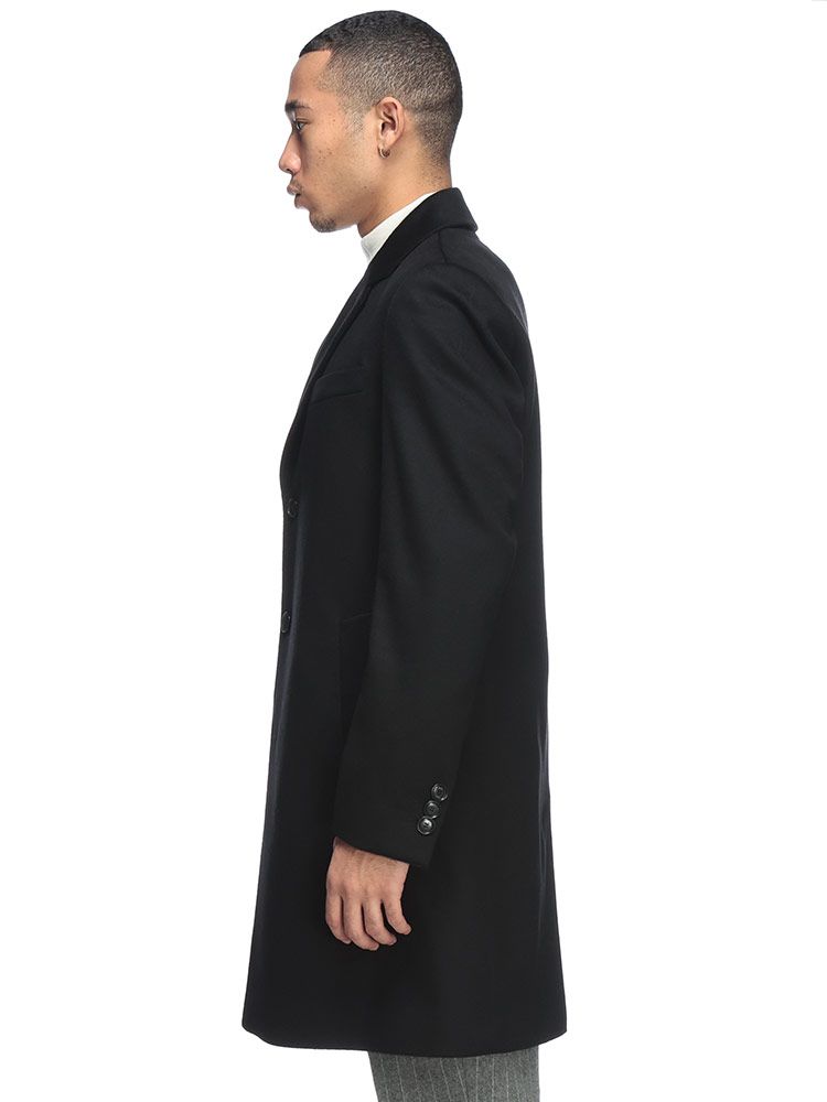 HUGO BOSS (ヒューゴボス) カシミヤ混 3つボタン ウール チェスター