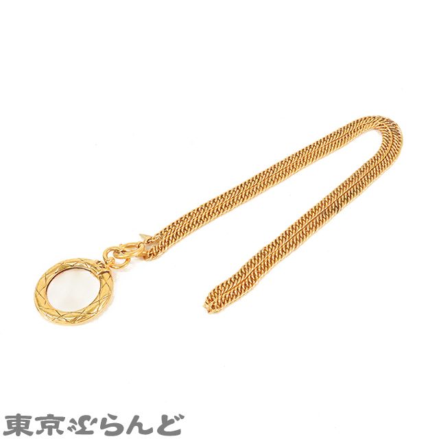 シャネル CHANEL ルーペ ペンダント ゴールド メタル GP ネックレス レディース