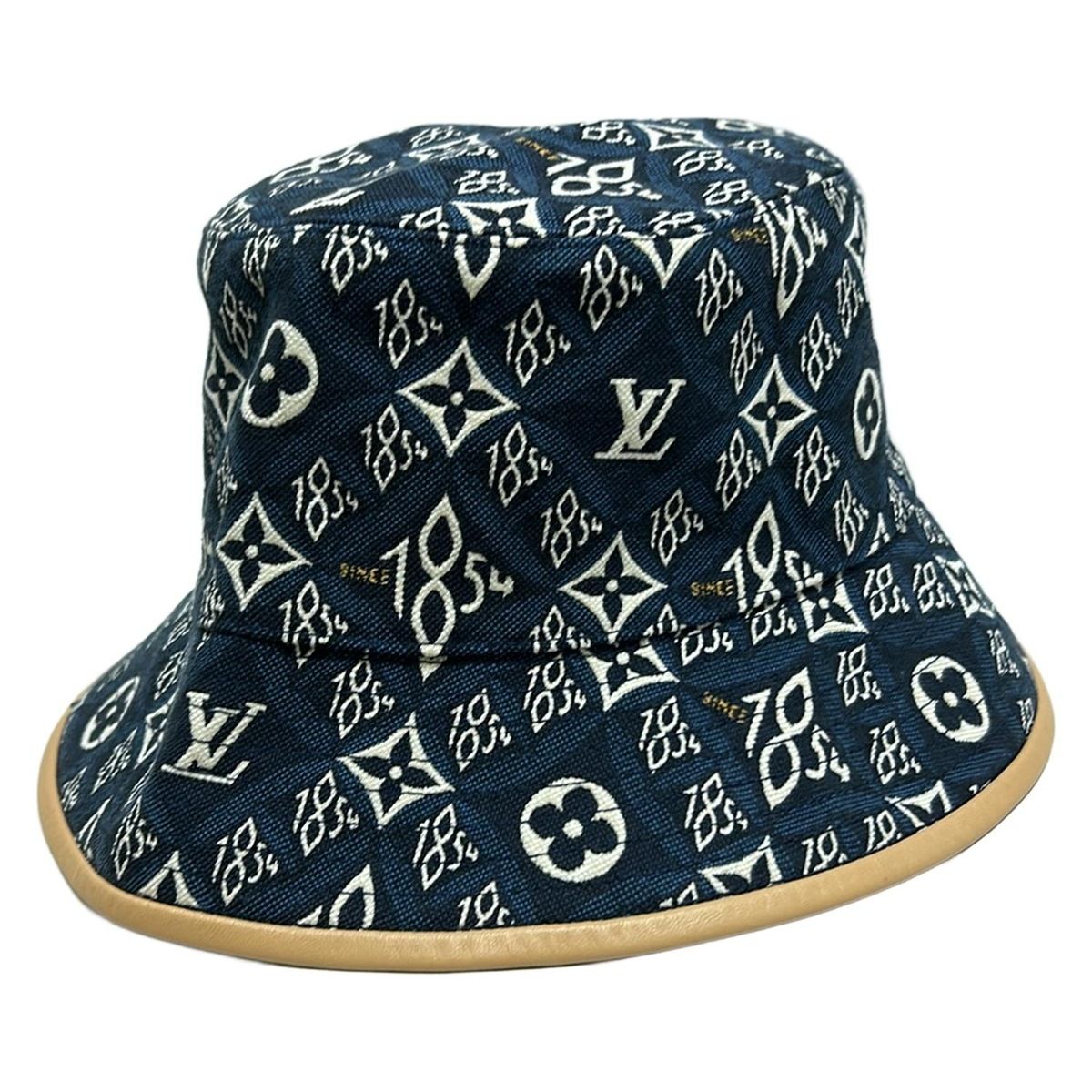 LOUIS VUITTON ルイヴィトン ハット - MP 2833 ネイビー×マルチ コットン