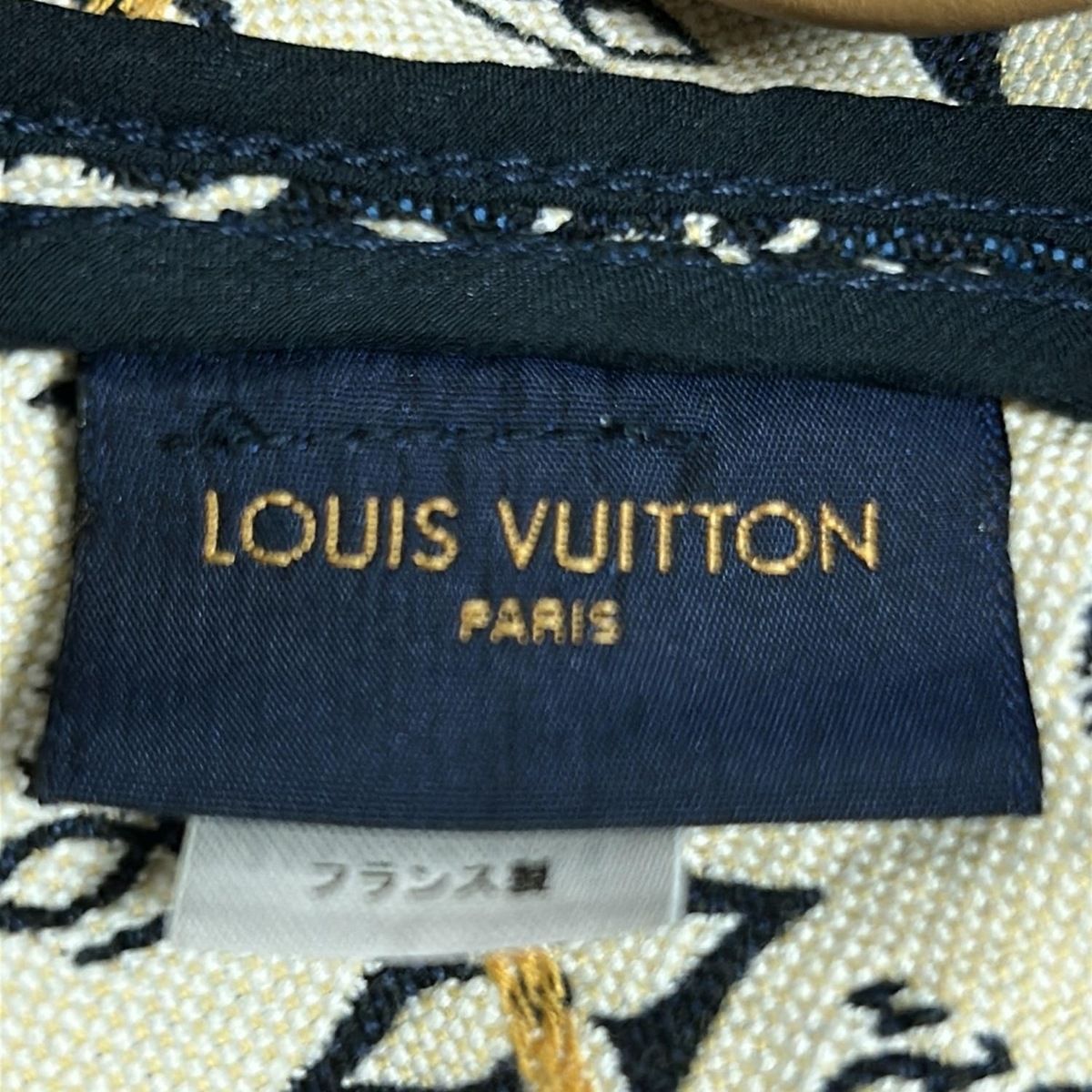 ネイビー×マルチ コットン