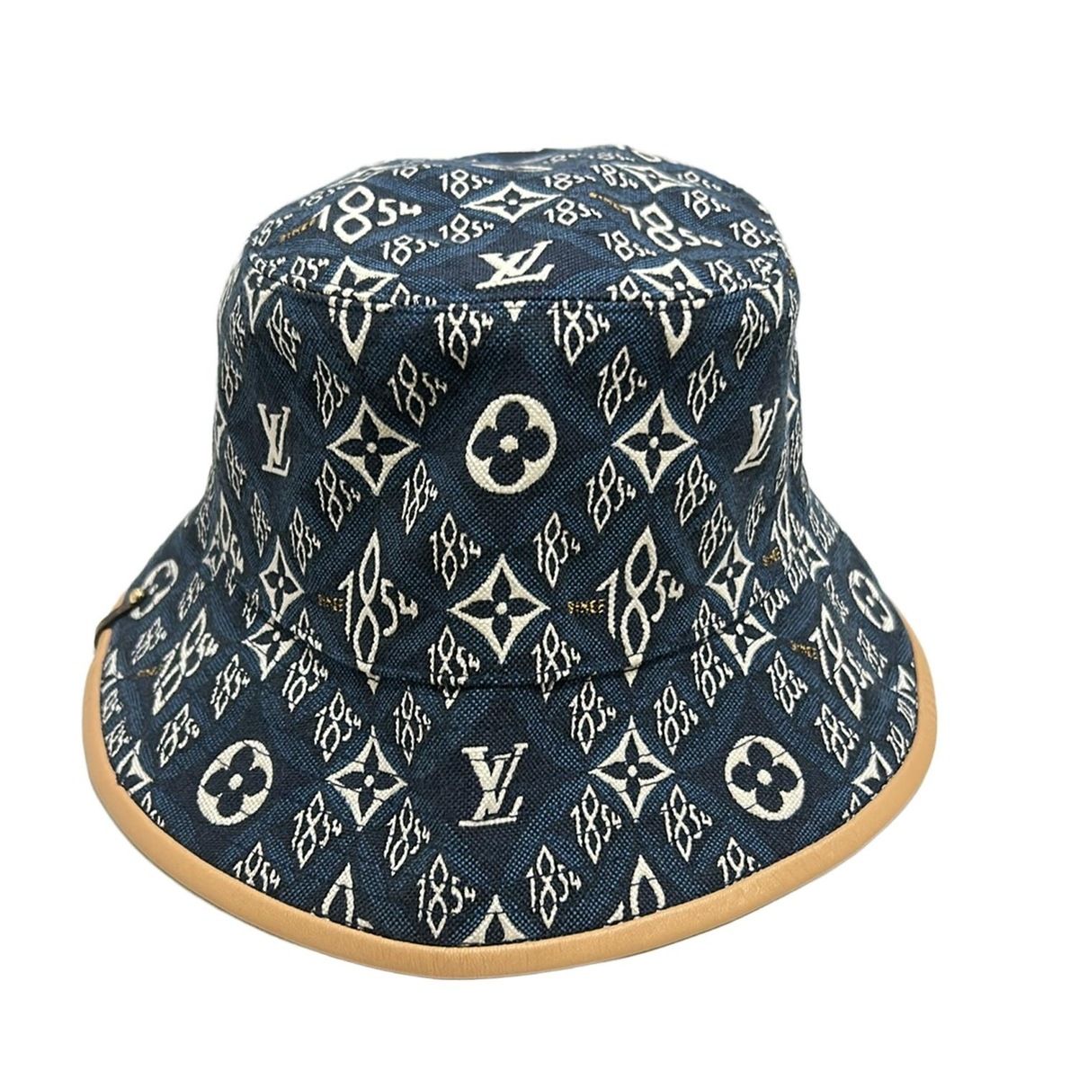 LOUIS VUITTON ルイヴィトン ハット - MP 2833 ネイビー×マルチ コットン