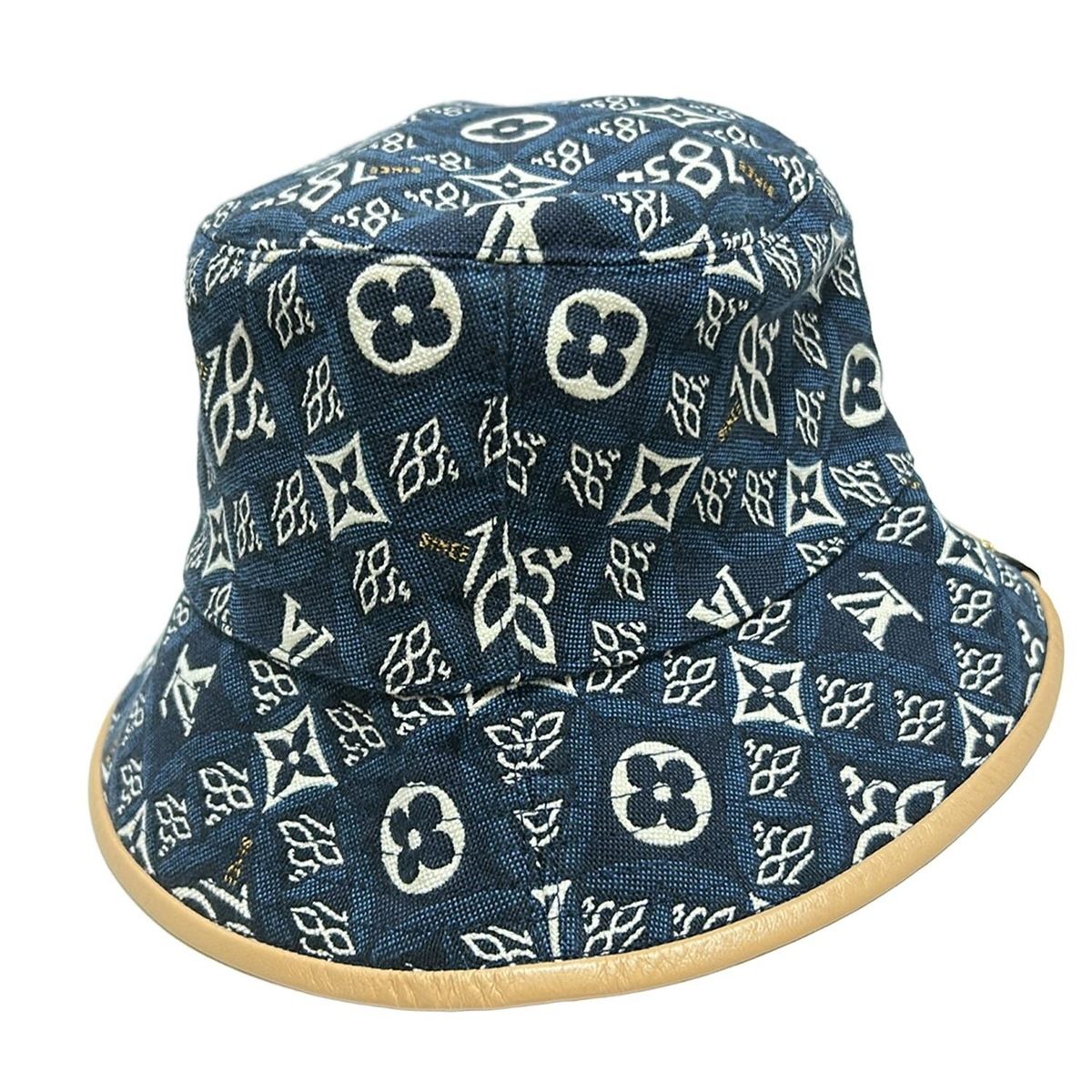  LOUIS VUITTON ルイヴィトン ハット - MP 2833 ネイビー×マルチ コットン その他 ハット