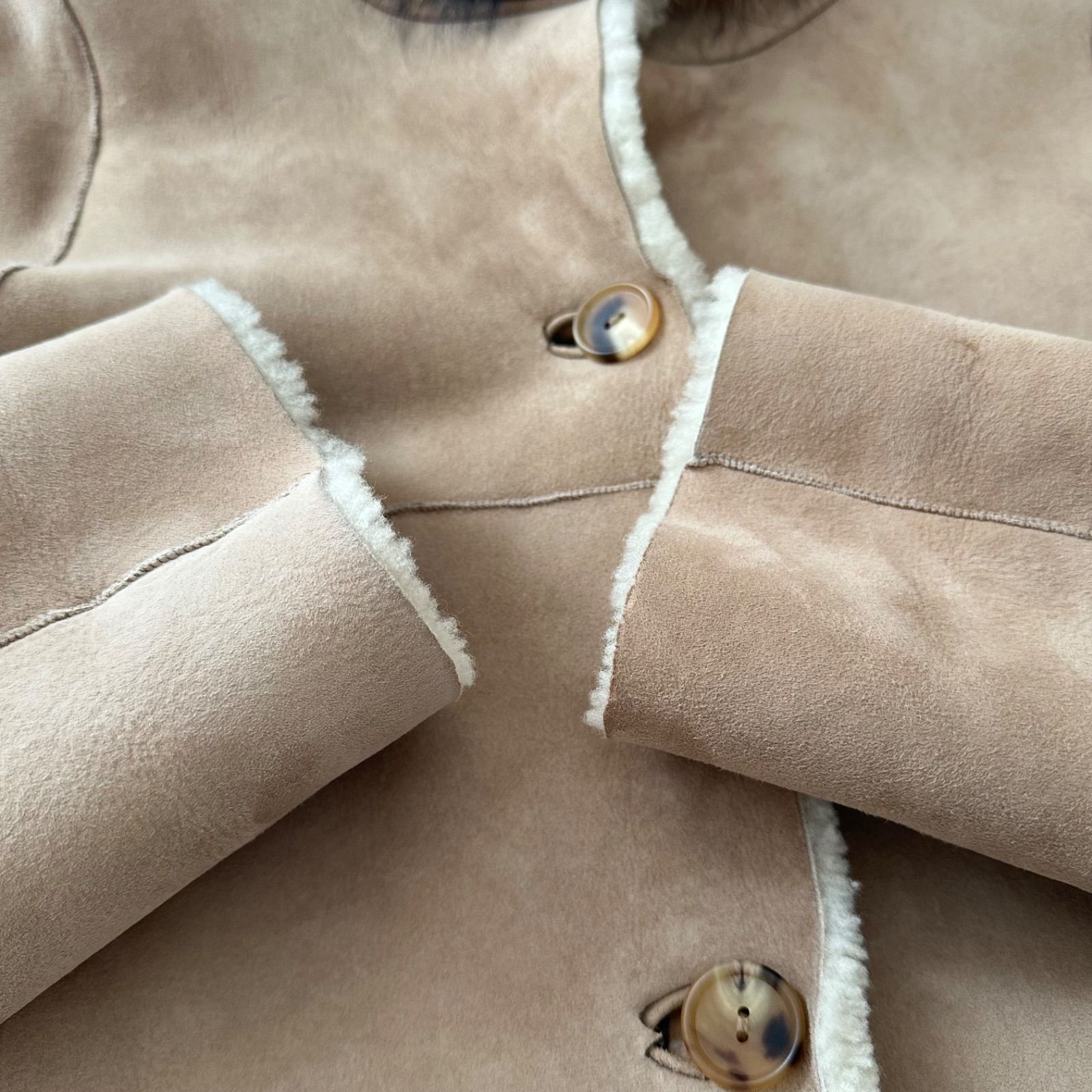 Whim Gazette ウィムガゼット 羊革 リバーシブル ムートンコート