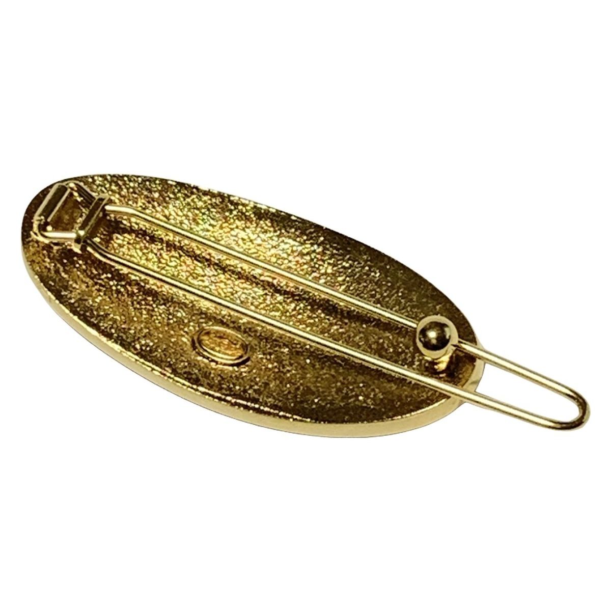 CHANEL シャネル バレッタ - 黒×ゴールド×マルチ ラメ ロゴ