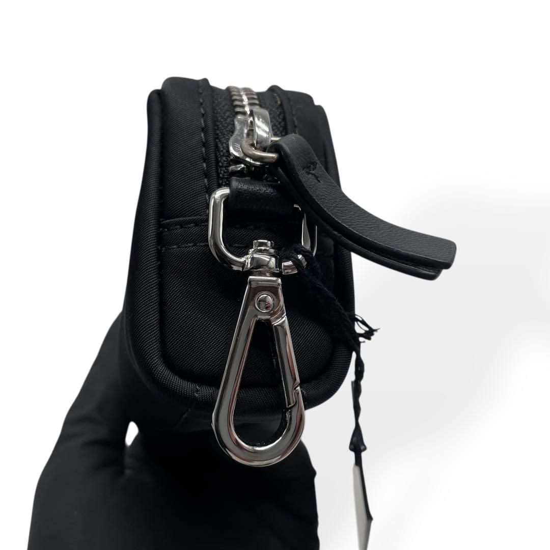 未使用 DSQUARED2 ブラック コインケース マルチポーチ ロゴプレート