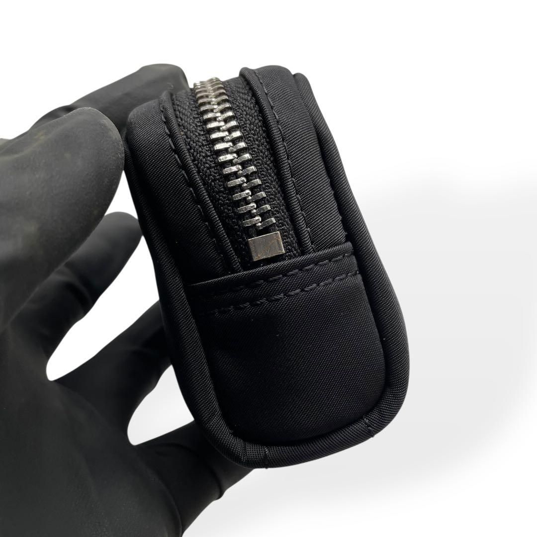 未使用 DSQUARED2 ブラック コインケース マルチポーチ ロゴプレート  