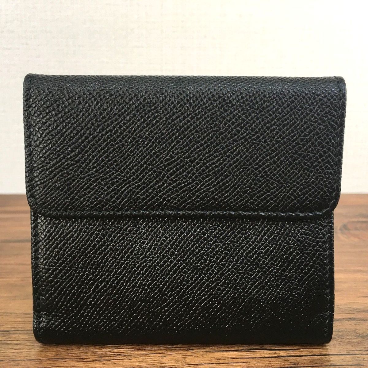 127 送料込み！ 極美品 BVLGARI Wホック財布 ブラック レザー ブルガリ