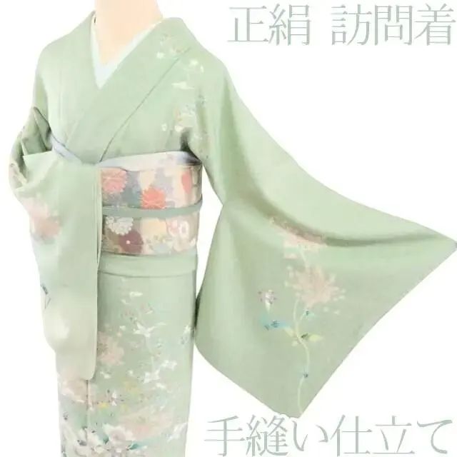 百華❀Y2271◇正絹 手縫い仕立て 訪問着 着物 - メルカリ