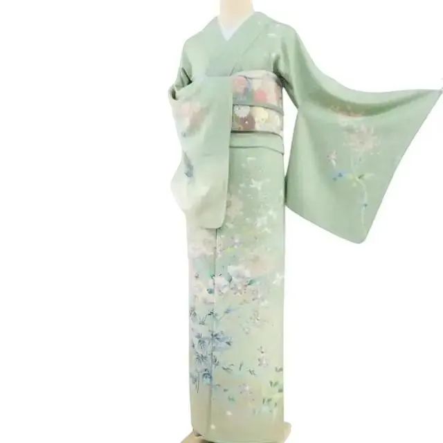 ｍ2010＊正絹 単衣 手縫い仕立て 訪問着 m2010＊正絹 単衣 手縫い仕立て 訪問着 m2010＊正絹 単衣 手縫い仕立て