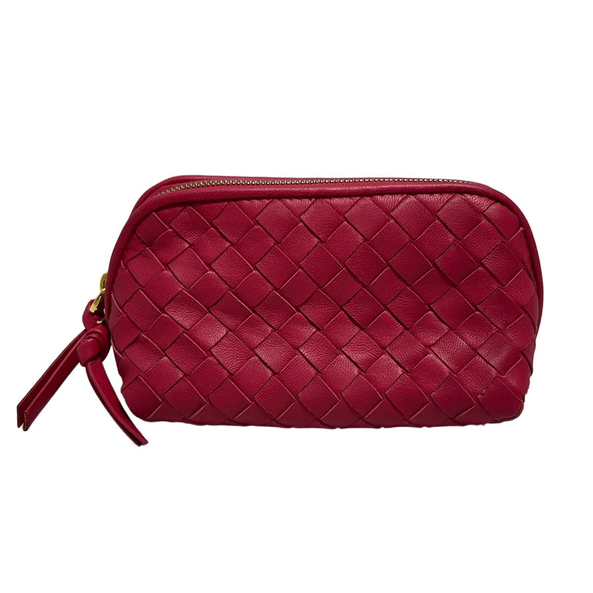 BOTTEGA VENETA ボッテガヴェネタ ポーチ イントレチャート 132533 ピンク レザー