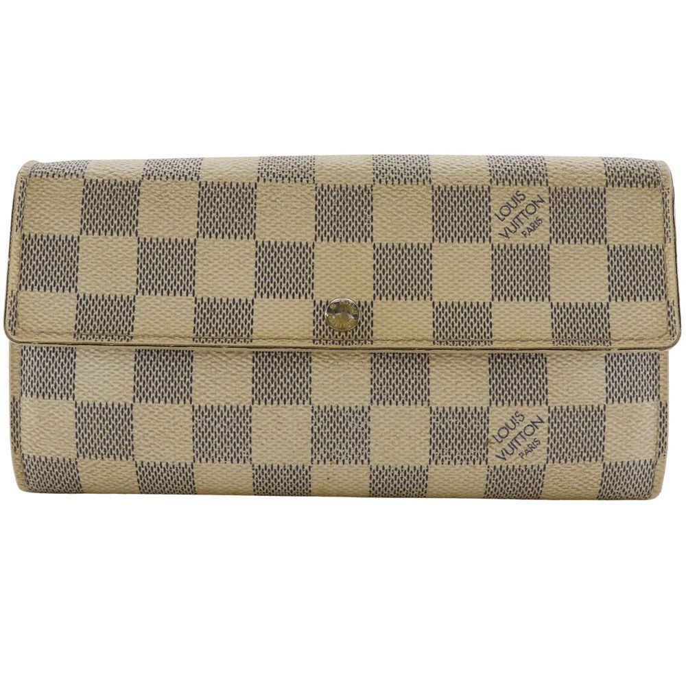 LOUIS VUITTON ルイ ヴィトン ポルトフォイユ サラ N61735 ダミエアズールキャンバス 白 CA5027 ユニセックス 長財布