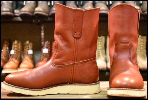 美品 90s レッドウィング ペコス 犬タグ 97年 オロラセット 8E 26 廃盤 99年製】【四角犬タグ】レッドウィング #8866 ペコスブーツ