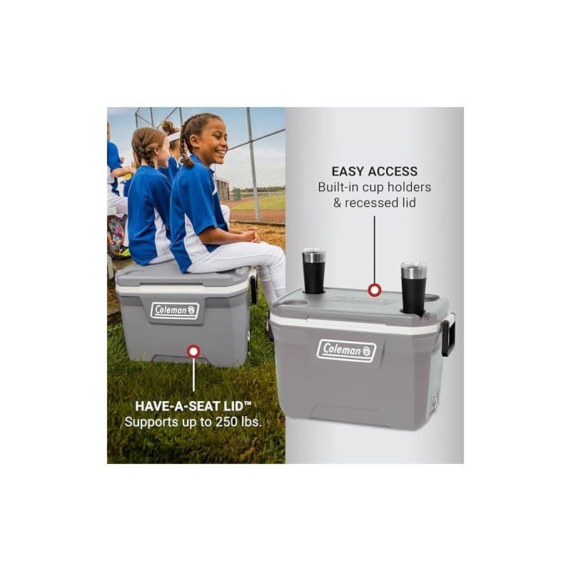 Coleman(コールマン) クーラボックス 316シリーズ 52QTハードクーラー ハードクーラー 保冷 アウトドア キャンプ 釣り 部活  極厚断熱材 49L 防災 0 コールマン(Coleman) 316シリーズ 65QTハードクーラー(Twilight) Coleman, 316  Series 65-Quart Wheeled Cooler |