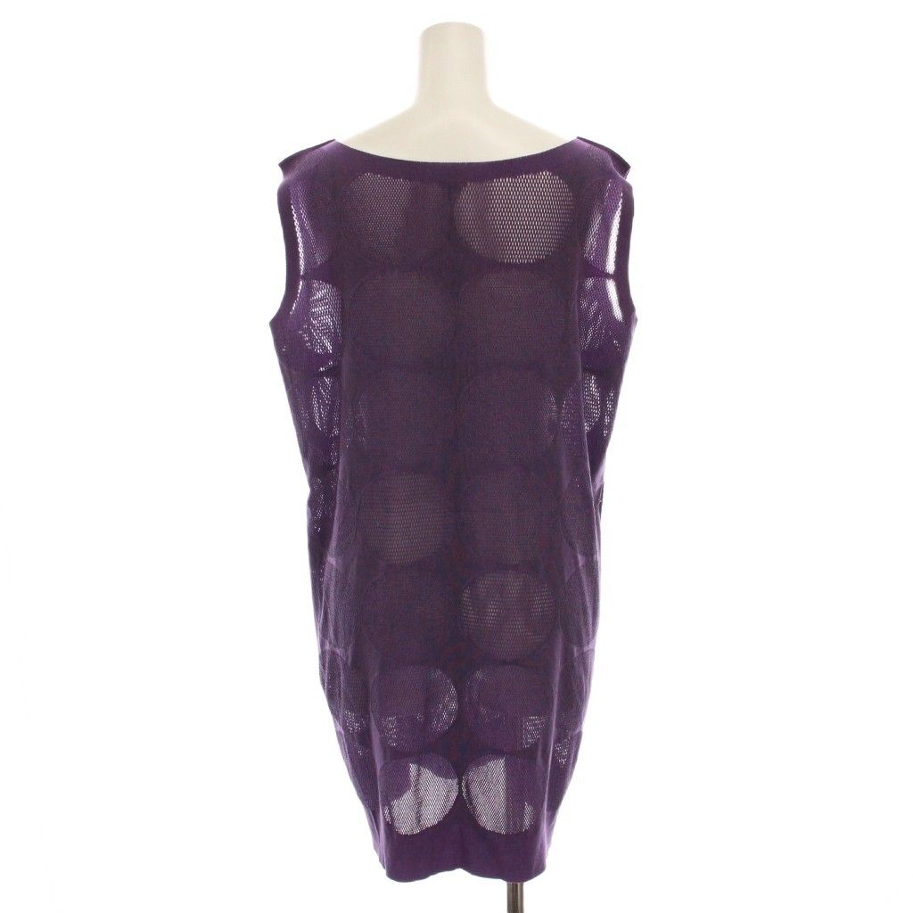 プリーツプリーズ PLEATS PLEASE イッセイミヤケ カットソー ノースリーブ メッシュ 3 紫 PP32LT963 YM