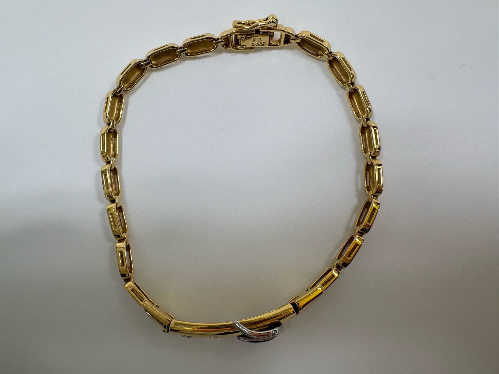 明朗な ノンブランドジュエリー ダイヤモンドブレスレット K18YG K18イエローゴールド Pt850 プラチナ850 ブレスレット 品質が完璧、値段が激安！