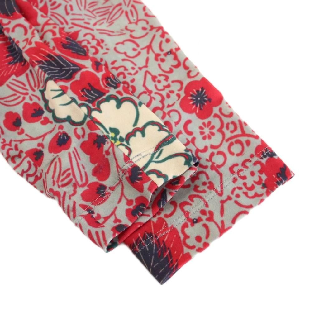 ケイミー KAY ME ラップ ワンピース ロング 長袖 7 赤 レッド グレー