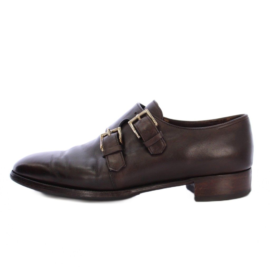 ジョンロブ JOHN LOBB NASEBY ダブルモンクストラップ ビジネスシューズ レザー 7 1 2 ブラウン YM