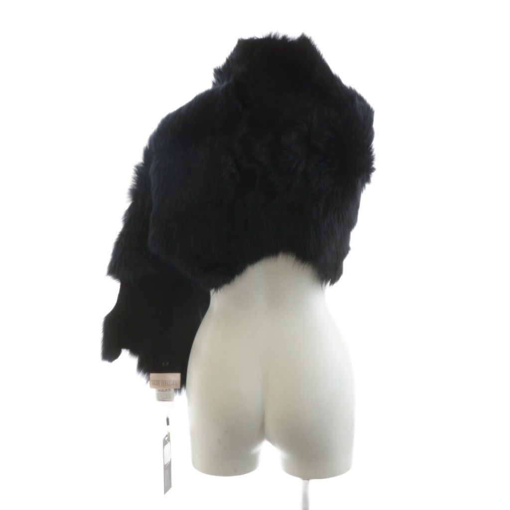 カールドノヒュー KARL ストール ムートン ファー 黒 ブラック AN 6
