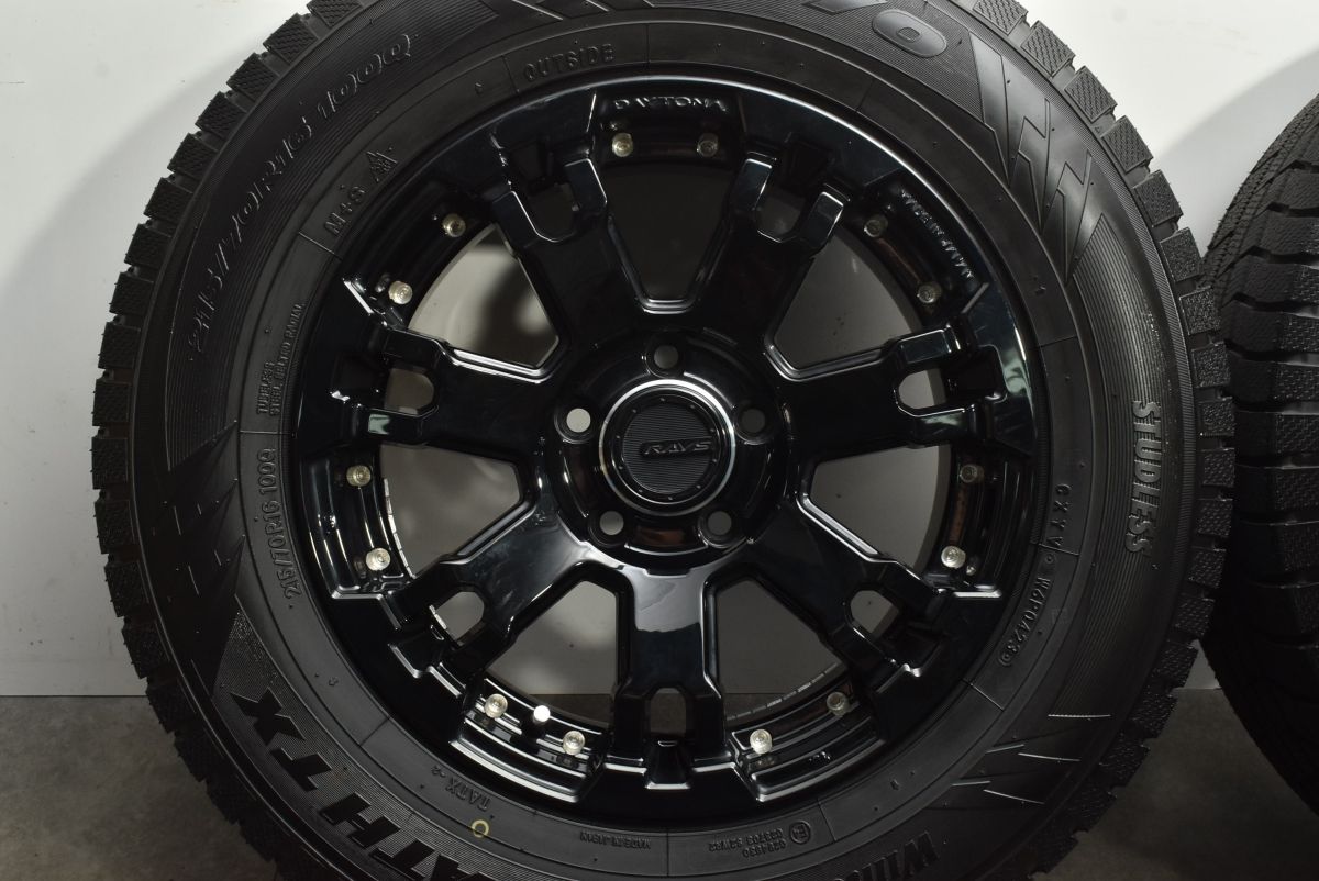  バリ溝 RAYS TEAM DAYTONA FDX F 7 16 in J 40 PCD 114 3 トーヨー ウィンタートランパスTX 215 70 R デリカD 5 アウトランダー 可 16インチ タイヤ ホイールセット