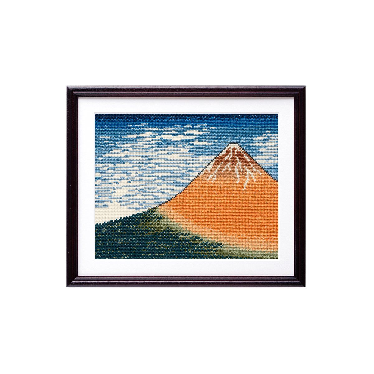 激安大特価，爆買い オリムパス製絲 クロスステッチ 刺しゅうキット 北斎画 富嶽三十六景 凱風快晴 ベージュ 7137 その他